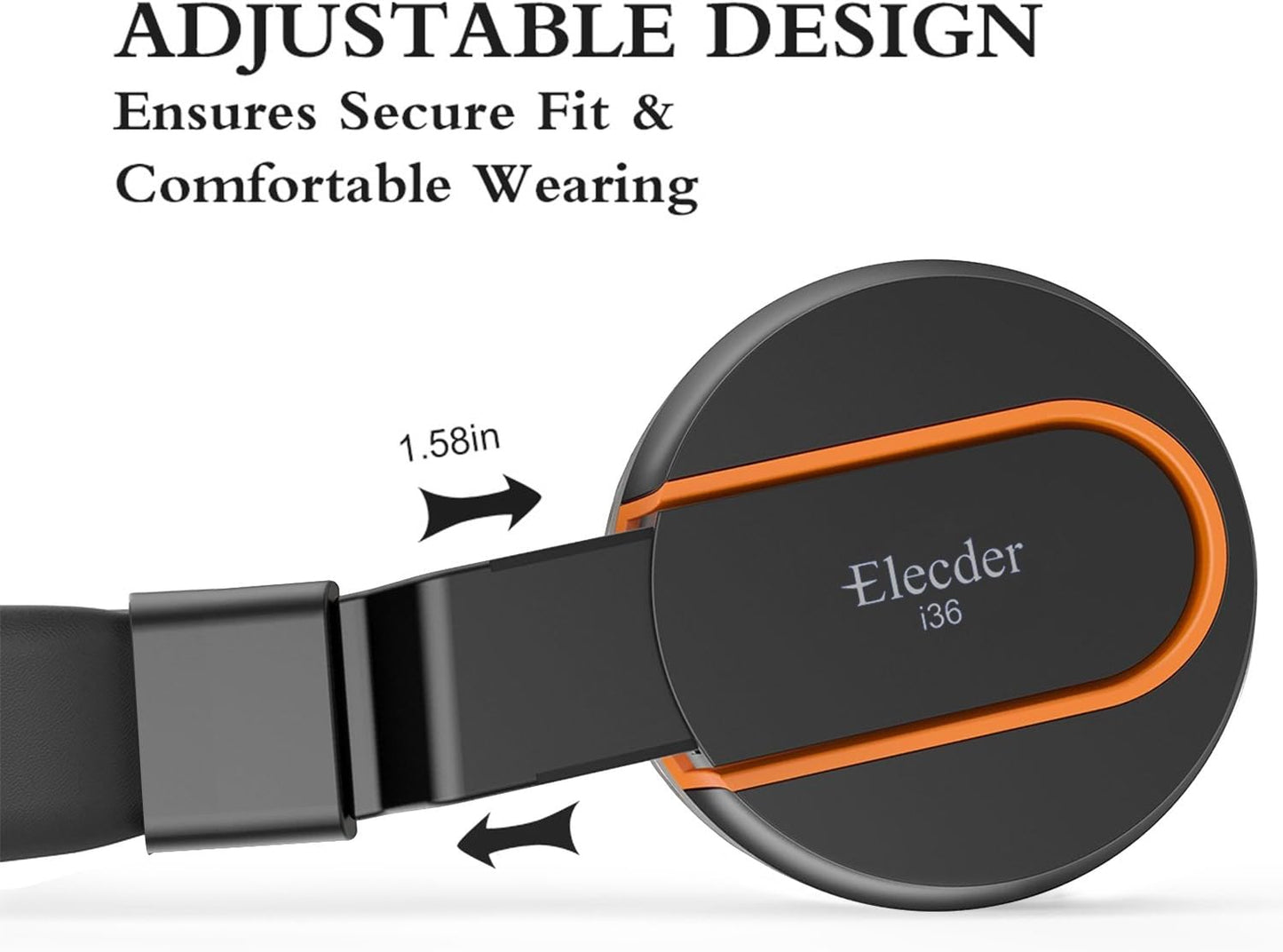 I36 Kids Headphones Children Girls Boys Teens Foldable Adjustable on Ear Headphones 3.5Mm Jack Compatible Cellphones Computer Kindle MP3/4 School Tablet Black/Orange