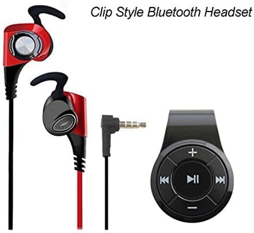 Bluetooth Receiver with Clip for Headphones, Wireless Audio Adapter for Car Aux Kit and Home Audio, 3.5Mm Jack Adaptor for Music with Built-In Mic for Hand-Free Call, (Glossy Black)